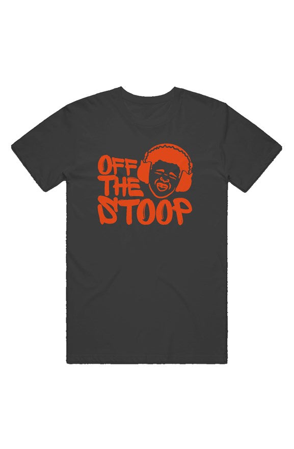 Off the Stoop Black|Orange tee
