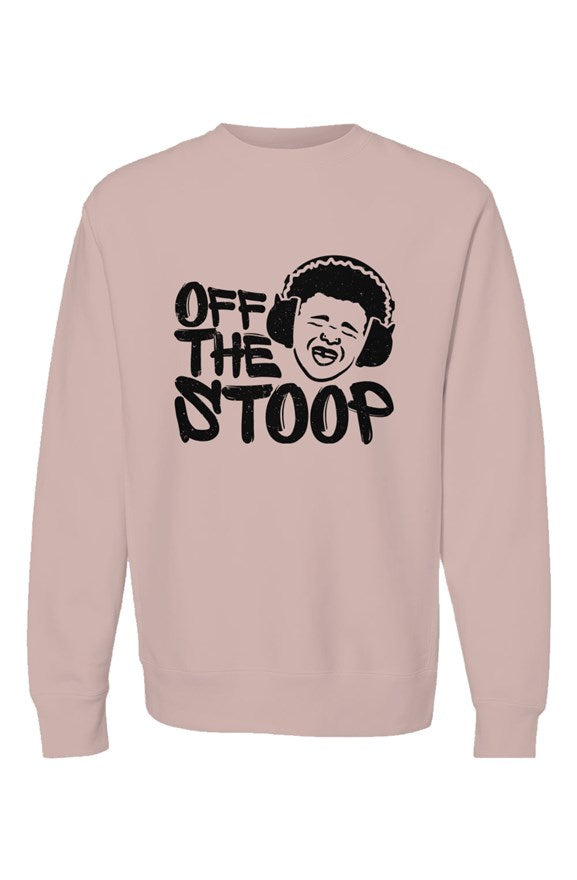 Dusty Pink|Black Off The Stoop Cross Grain Crewnec