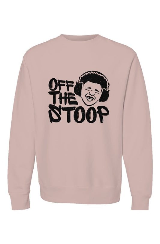 Dusty Pink|Black Off The Stoop Cross Grain Crewnec