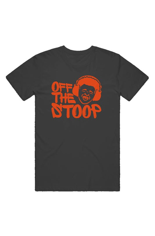 Off the Stoop Black|Orange tee