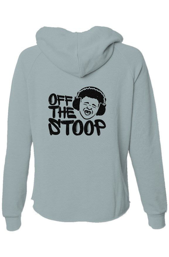Womens Sage|Black Off The Stoop  Zip Hoodie